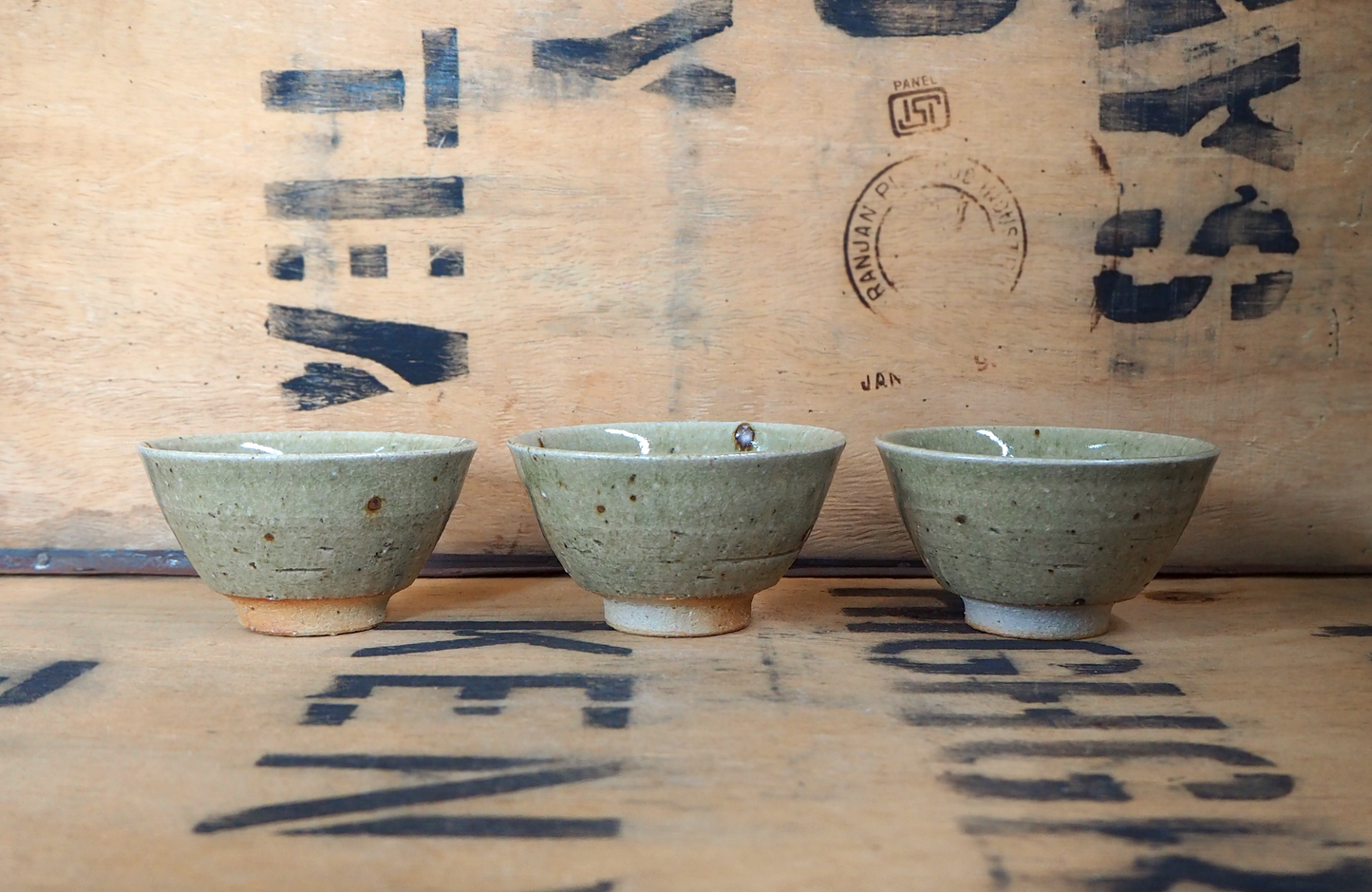 Woodfired Celadon Tea Bowl by Linda Unsworth