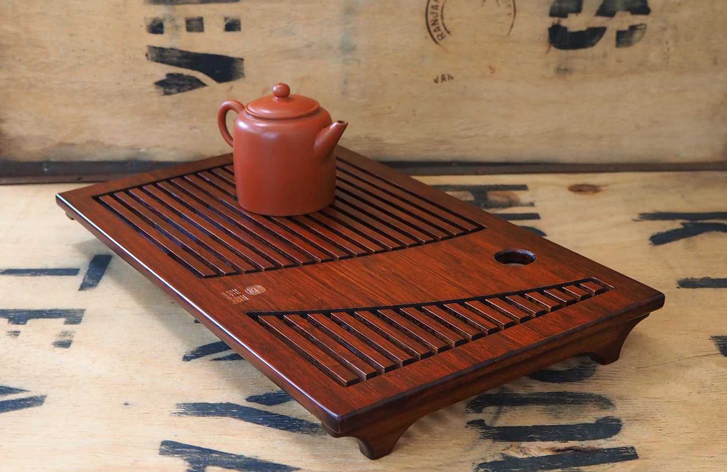 Dark Bamboo Tea Tray