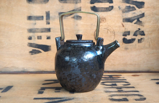 Woodfired Tenmoku Teapot by Popalini & Jezando