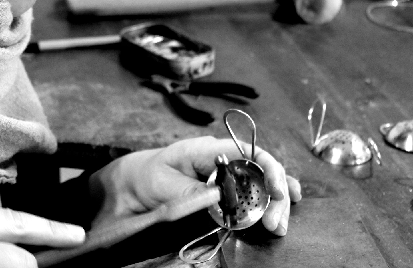 Silver Tea Strainer by Raz | Maker