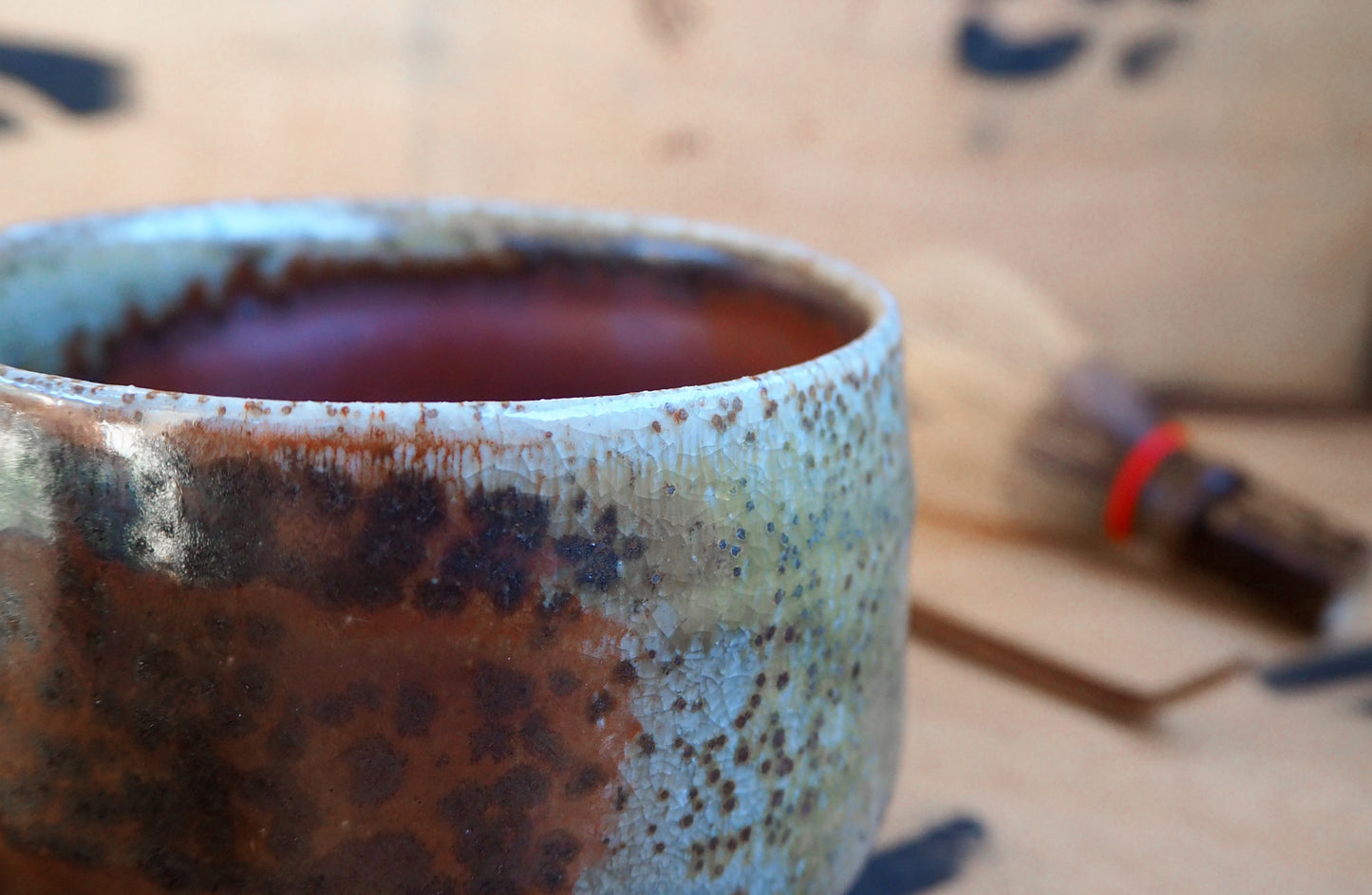 Red Shino Chawan by Charlie Collier