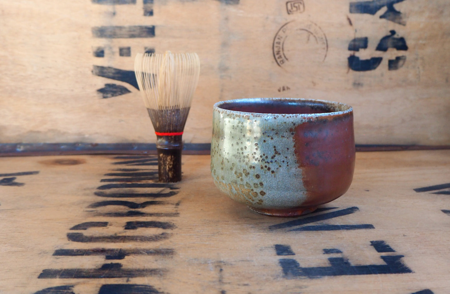Red Shino Chawan by Charlie Collier