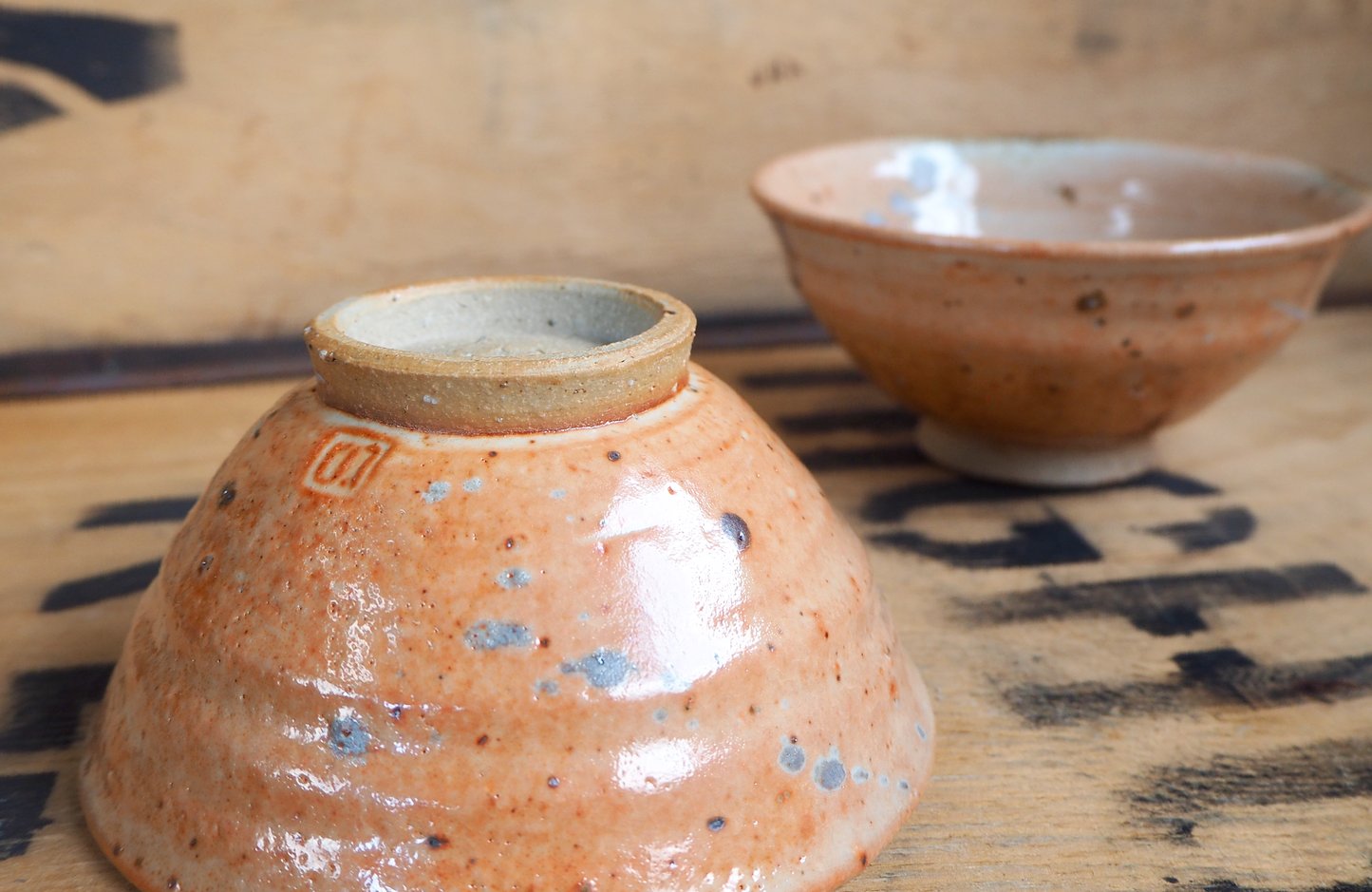 Woodfired Shino Tea Bowl by Linda Unsworth