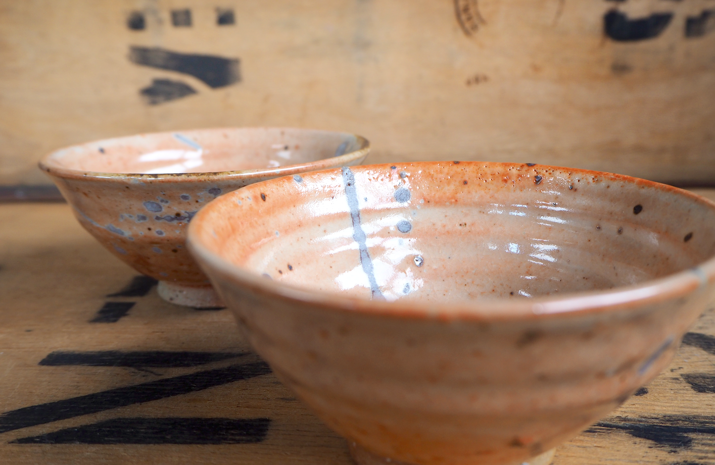 Woodfired Shino Tea Bowl by Linda Unsworth
