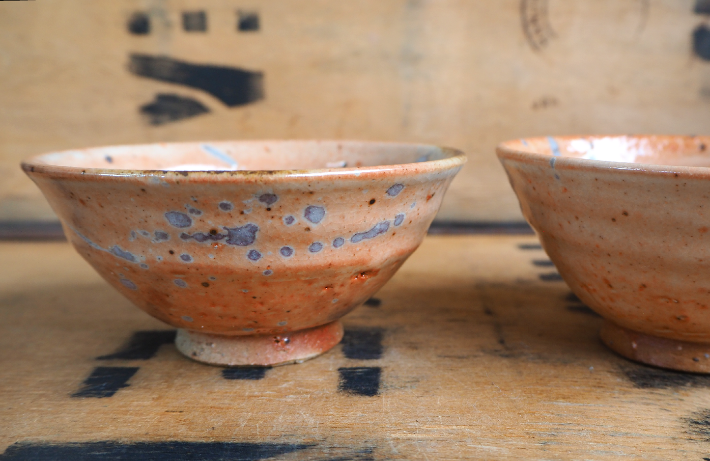 Woodfired Shino Tea Bowl by Linda Unsworth