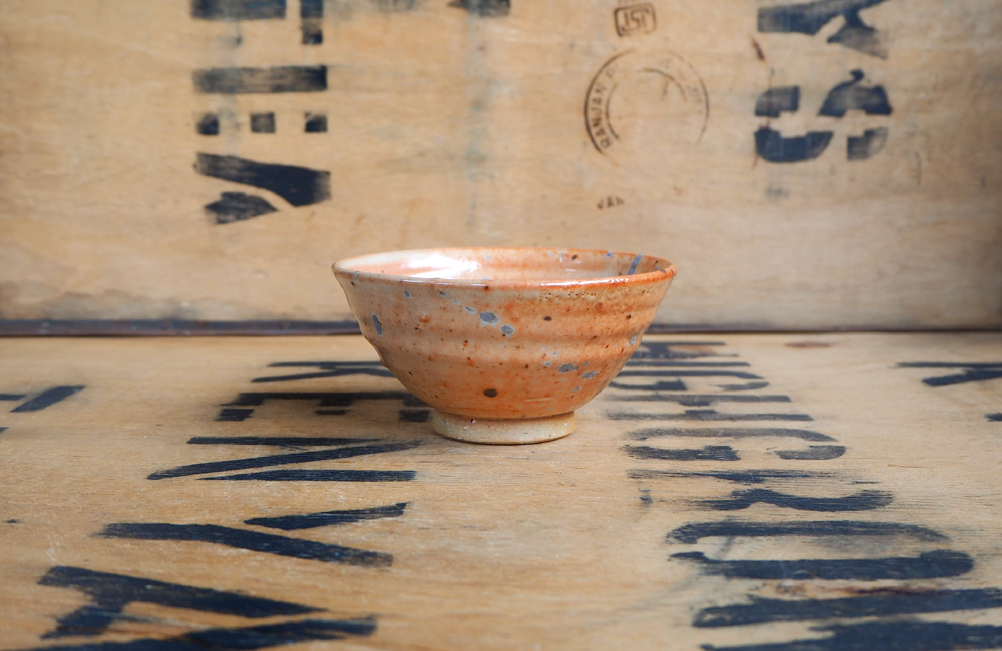 Woodfired Shino Tea Bowl by Linda Unsworth