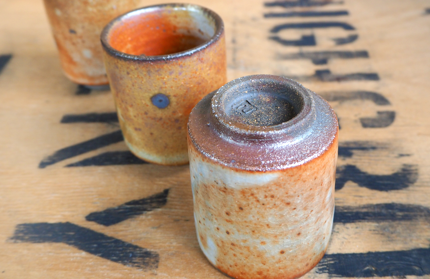 Woodfired Shino Yunomi (3) by Popalini & Jezando