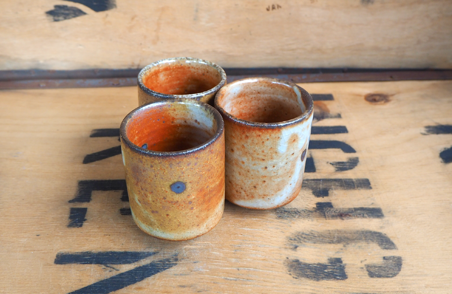 Woodfired Shino Yunomi (3) by Popalini & Jezando