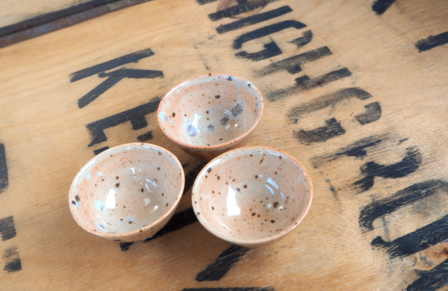 Woodfired Porcelain Shino Teabowl by Linda Unsworth