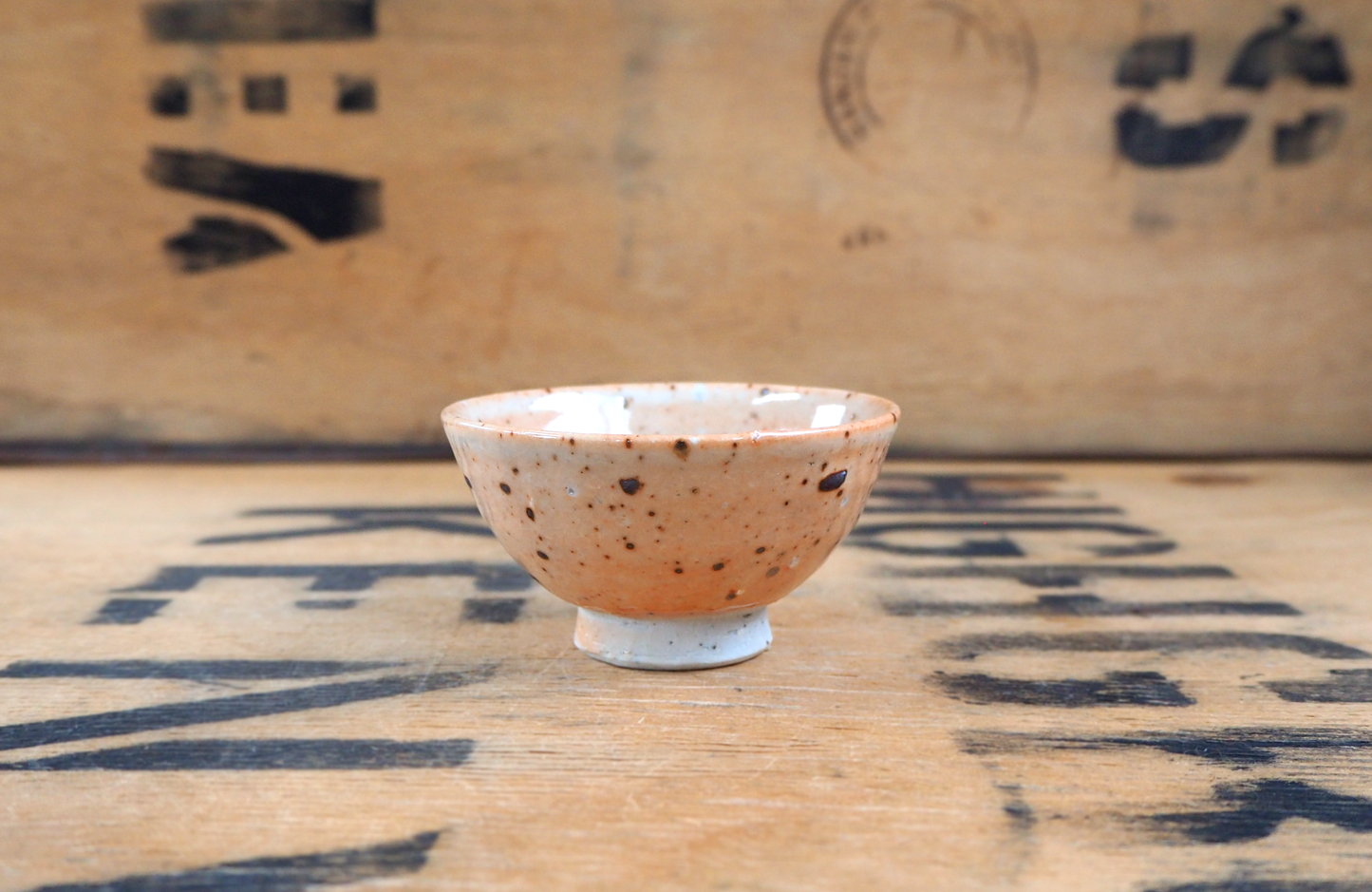 Woodfired Porcelain Shino Teabowl by Linda Unsworth