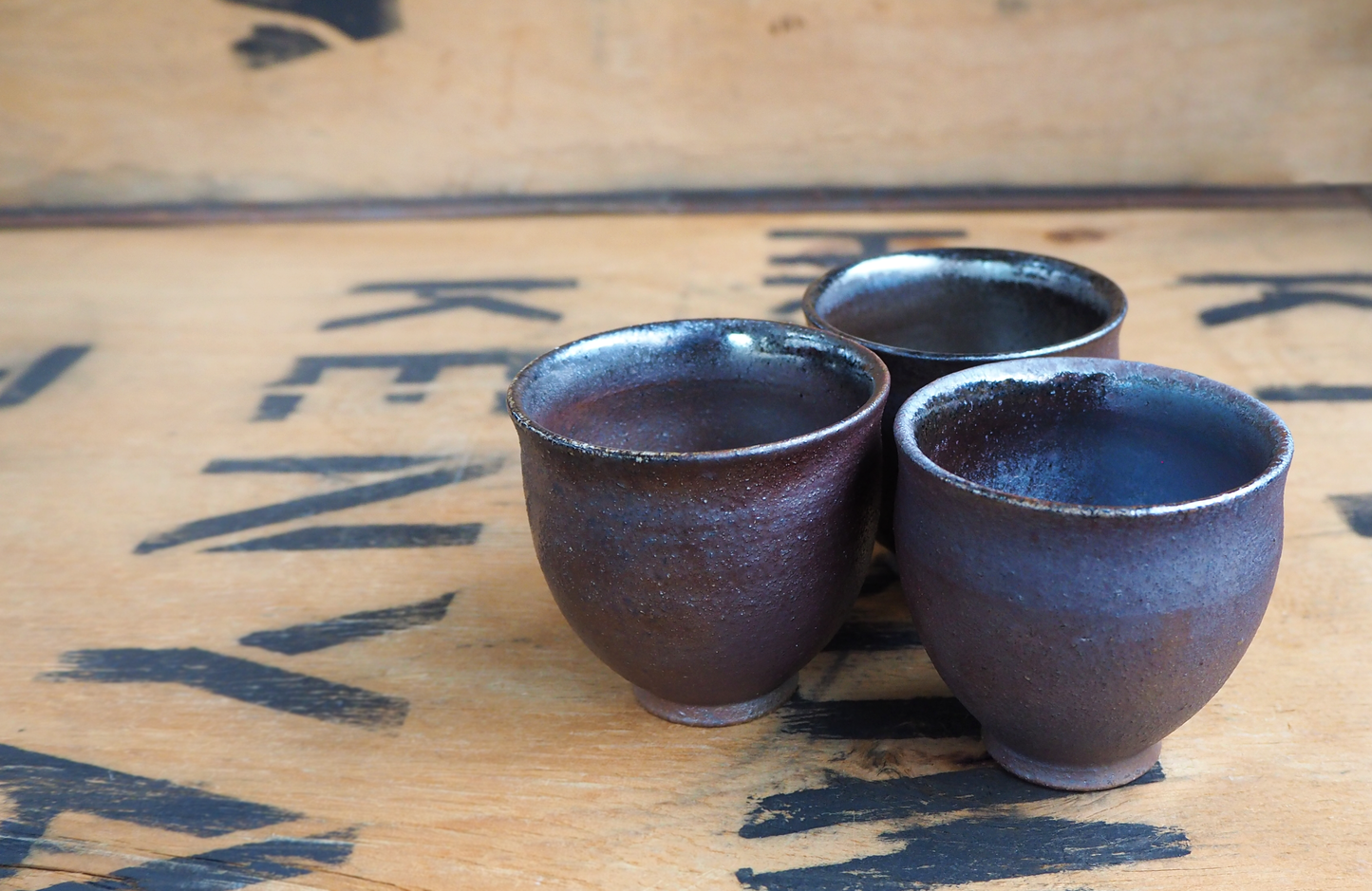 Woodfired Iron Wash + Shino Tulip Yunomi by Popalini & Jezando