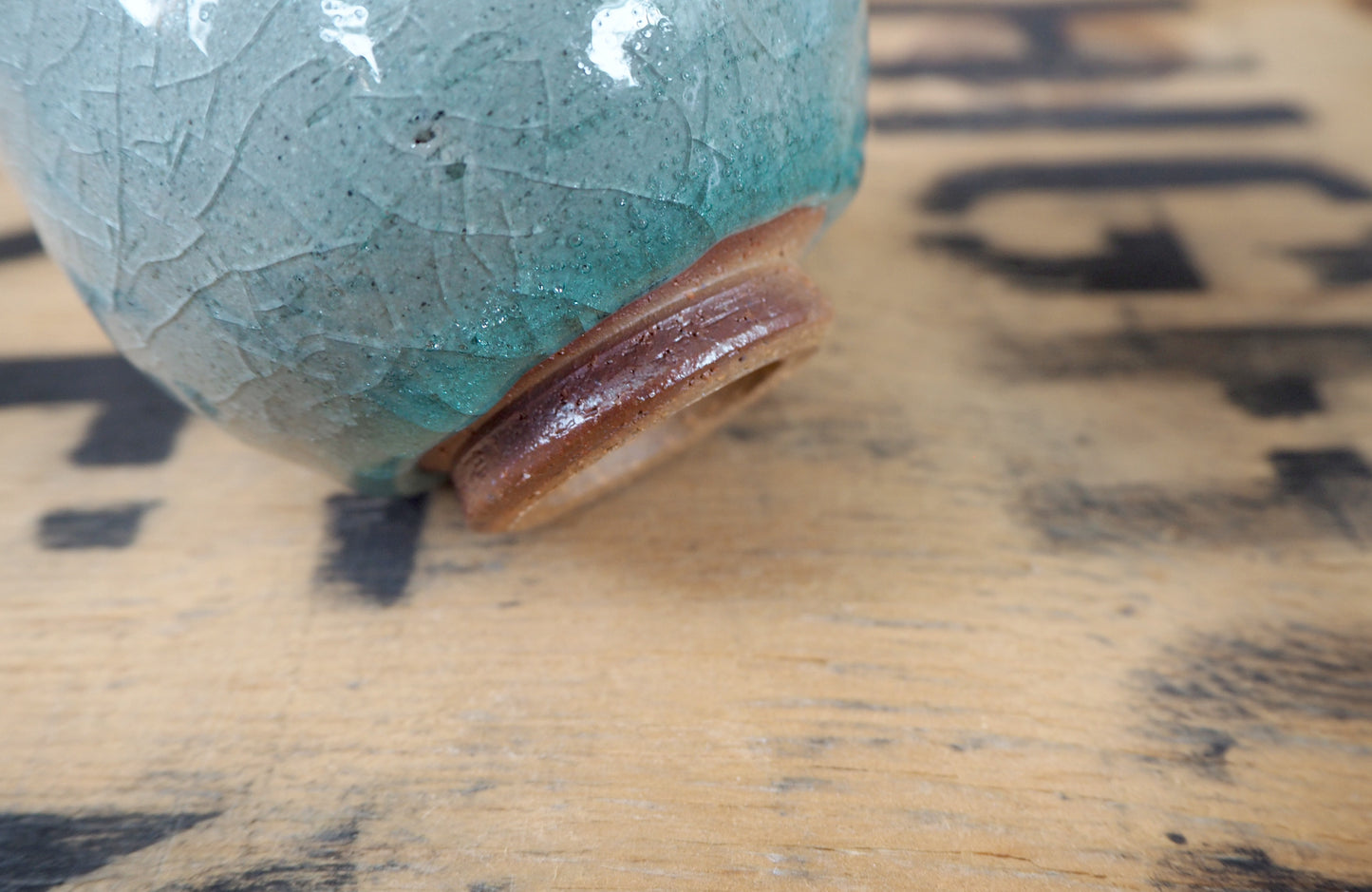 Celadon Crackle Tea Bowl by Charlie Collier