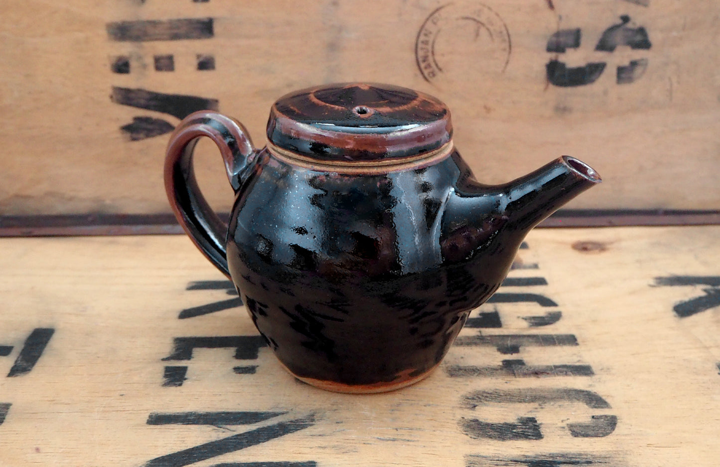 Tenmoku Teapot (2-3 cup) by Jack Welbourne