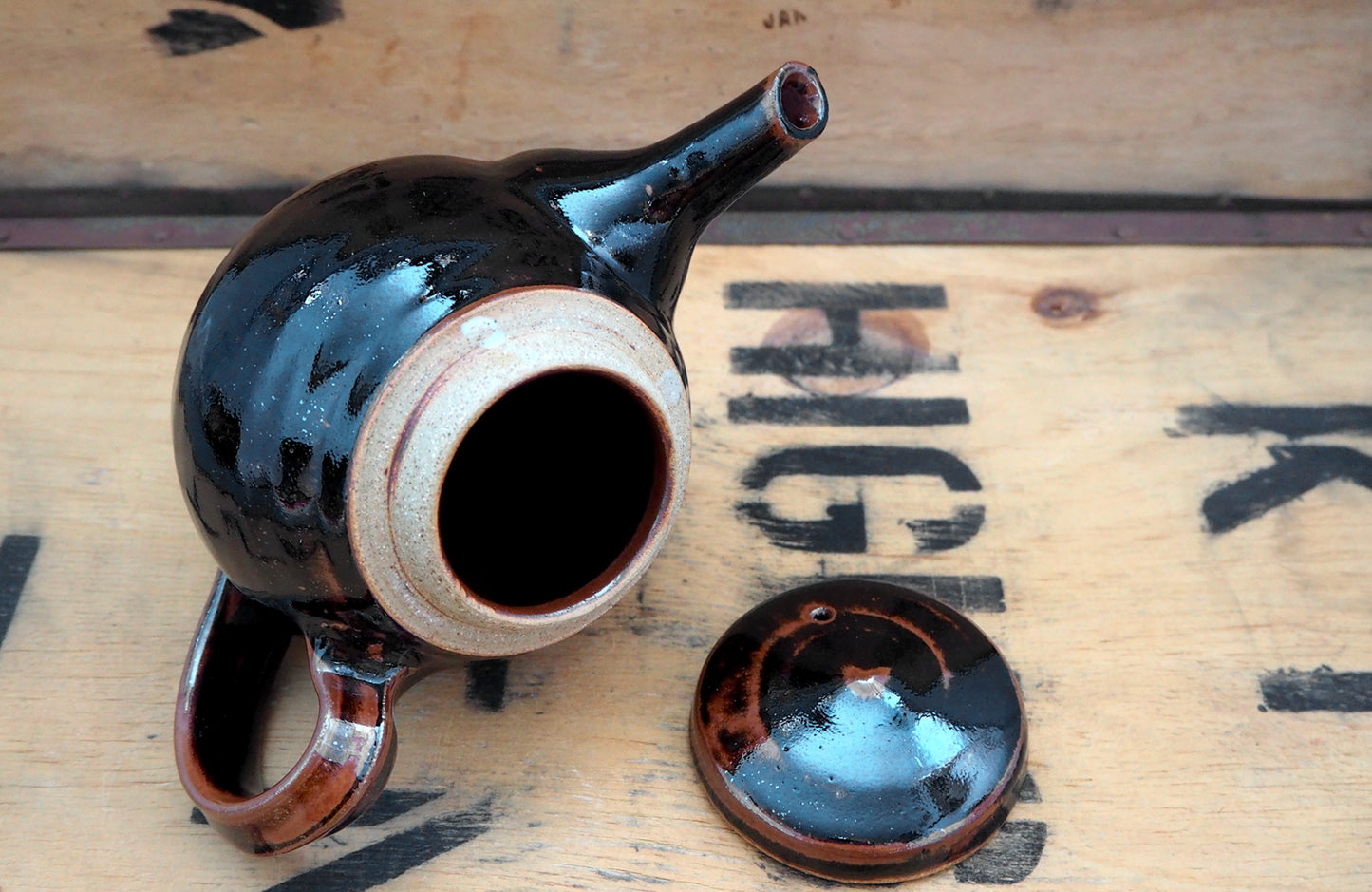 Tenmoku Teapot (2-3 cup) by Jack Welbourne