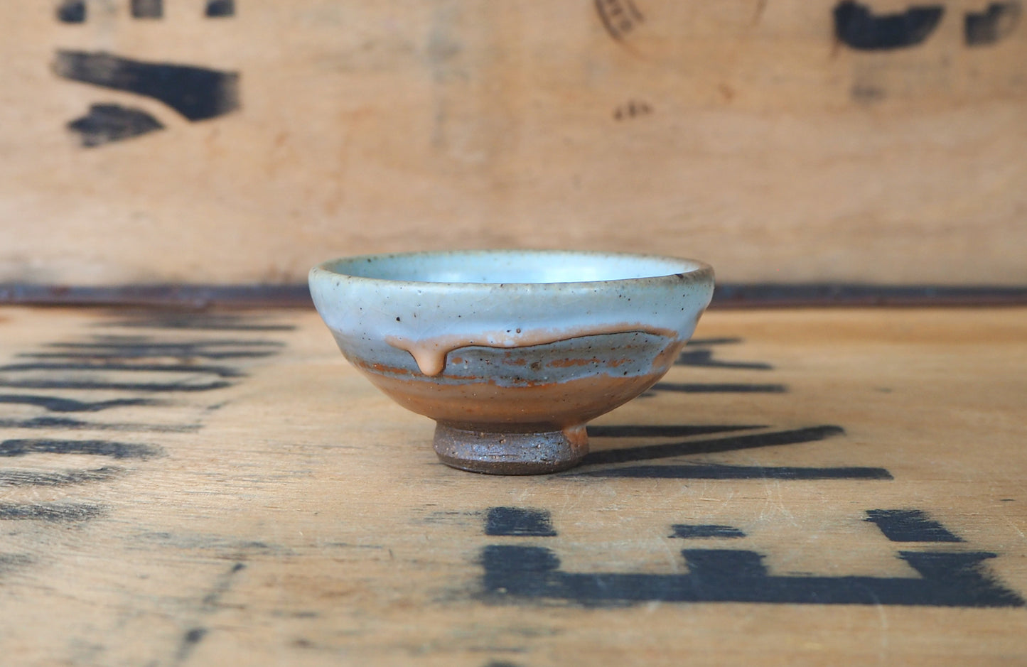 Experimental Tea Bowl (Shino 3) by Charlie Collier