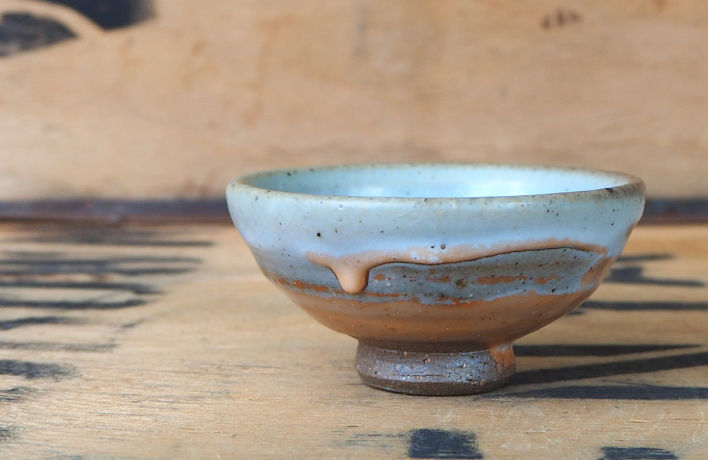 Experimental Tea Bowl (Shino 3) by Charlie Collier