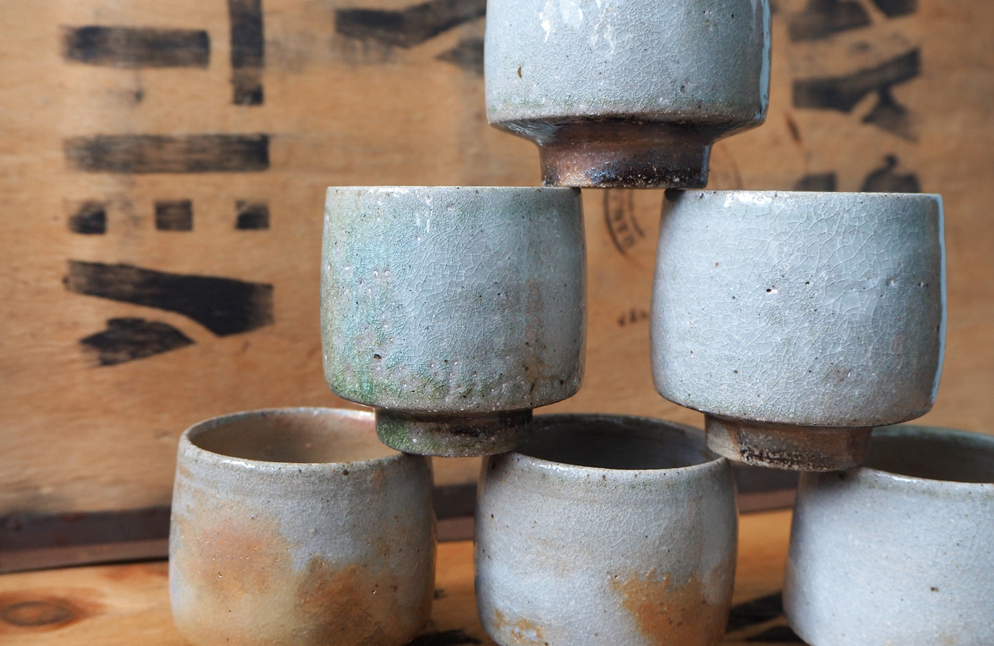 Woodfired Shino Yunomi by Popalini & Jezando