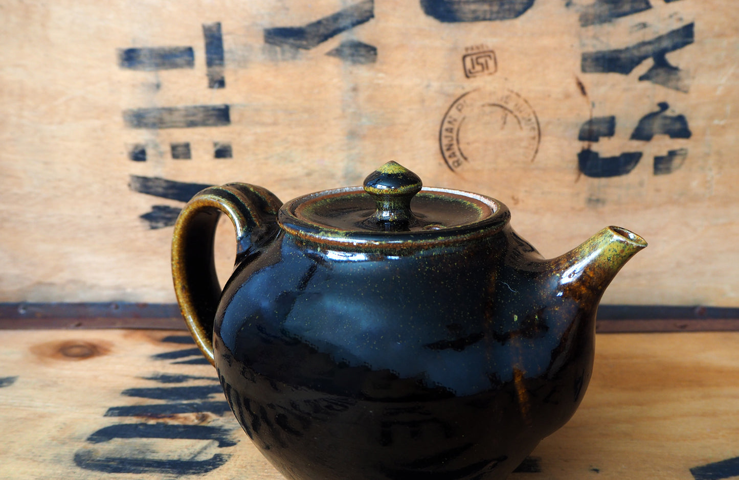 Tenmoku Teapot by Charlie Collier
