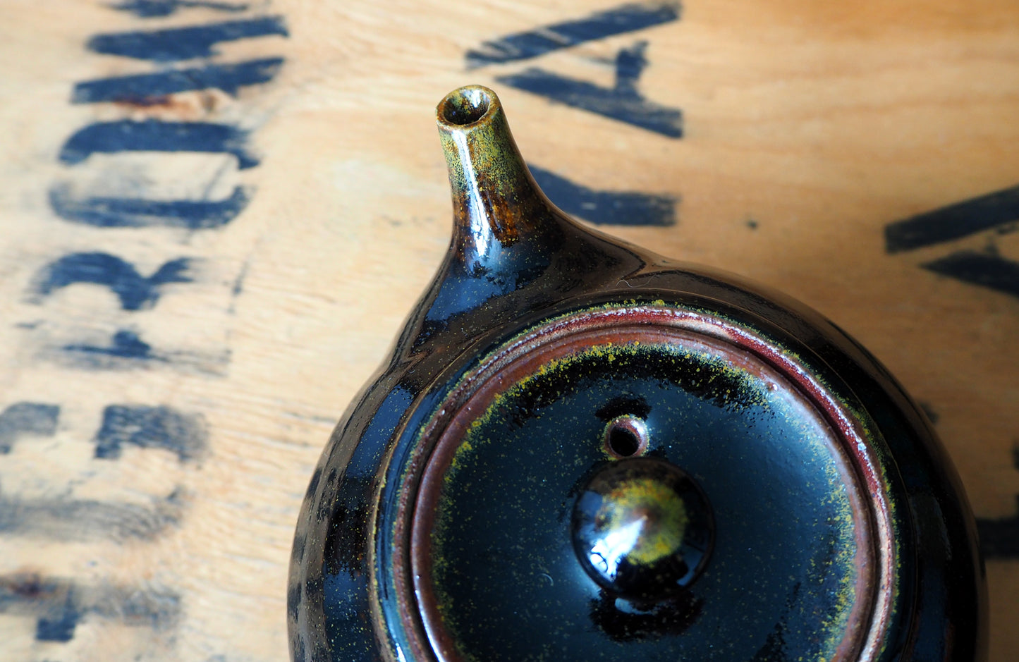 Tenmoku Teapot by Charlie Collier