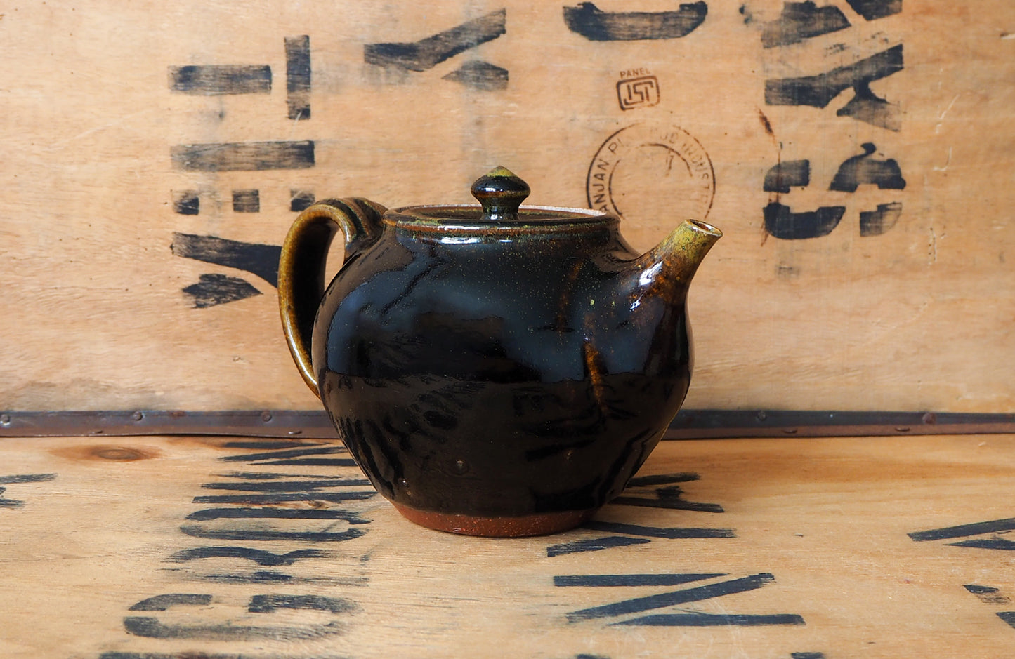 Tenmoku Teapot by Charlie Collier