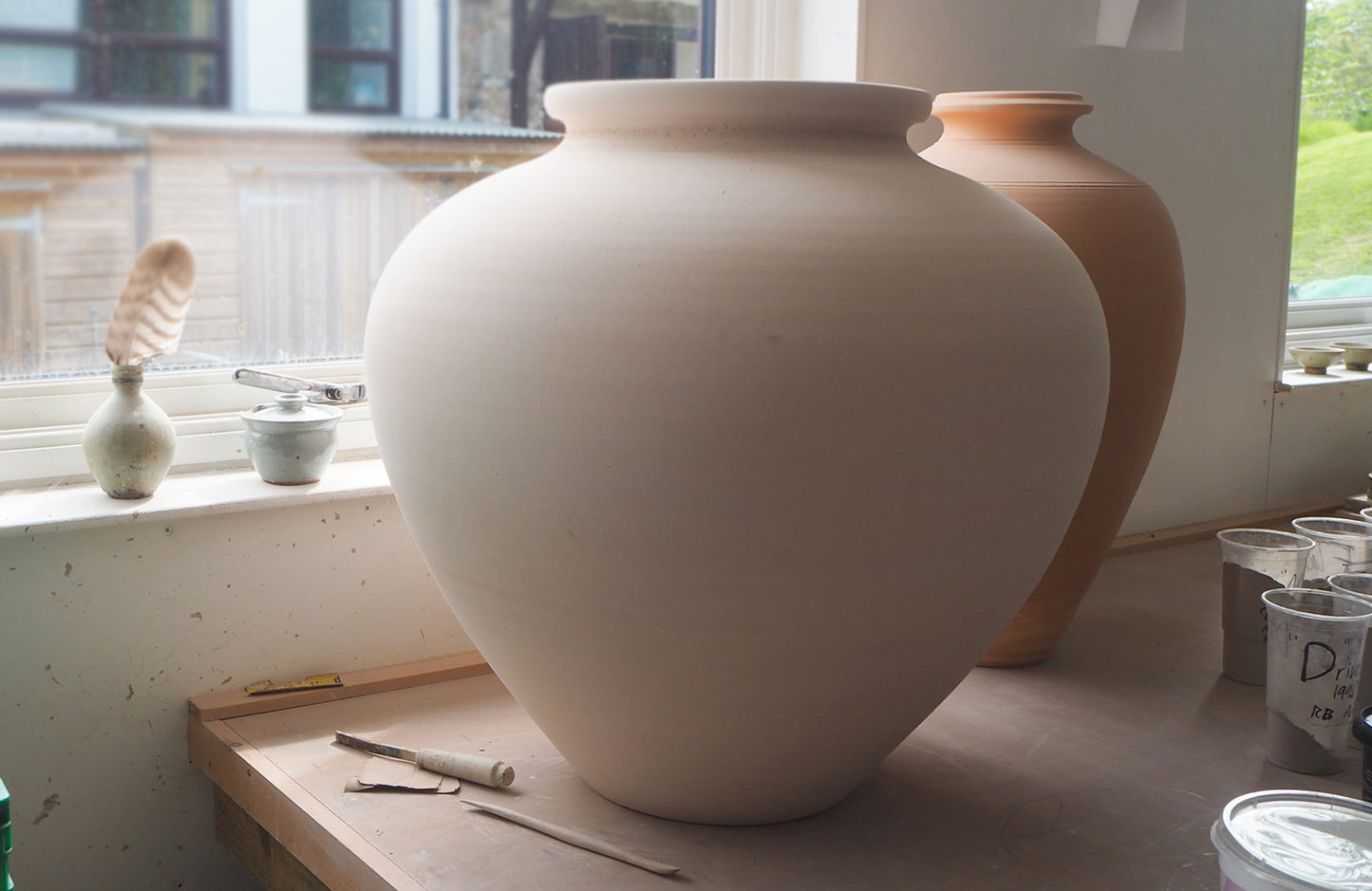 Ash Glaze Tea Bowls ~ Pair (10) by Charlie Collier