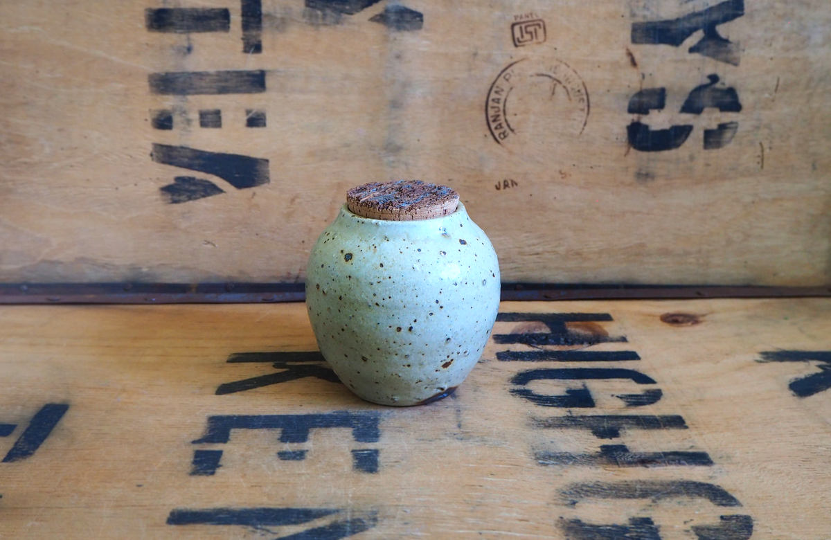 Woodfired Light Ash Tea Jar by Linda Unsworth