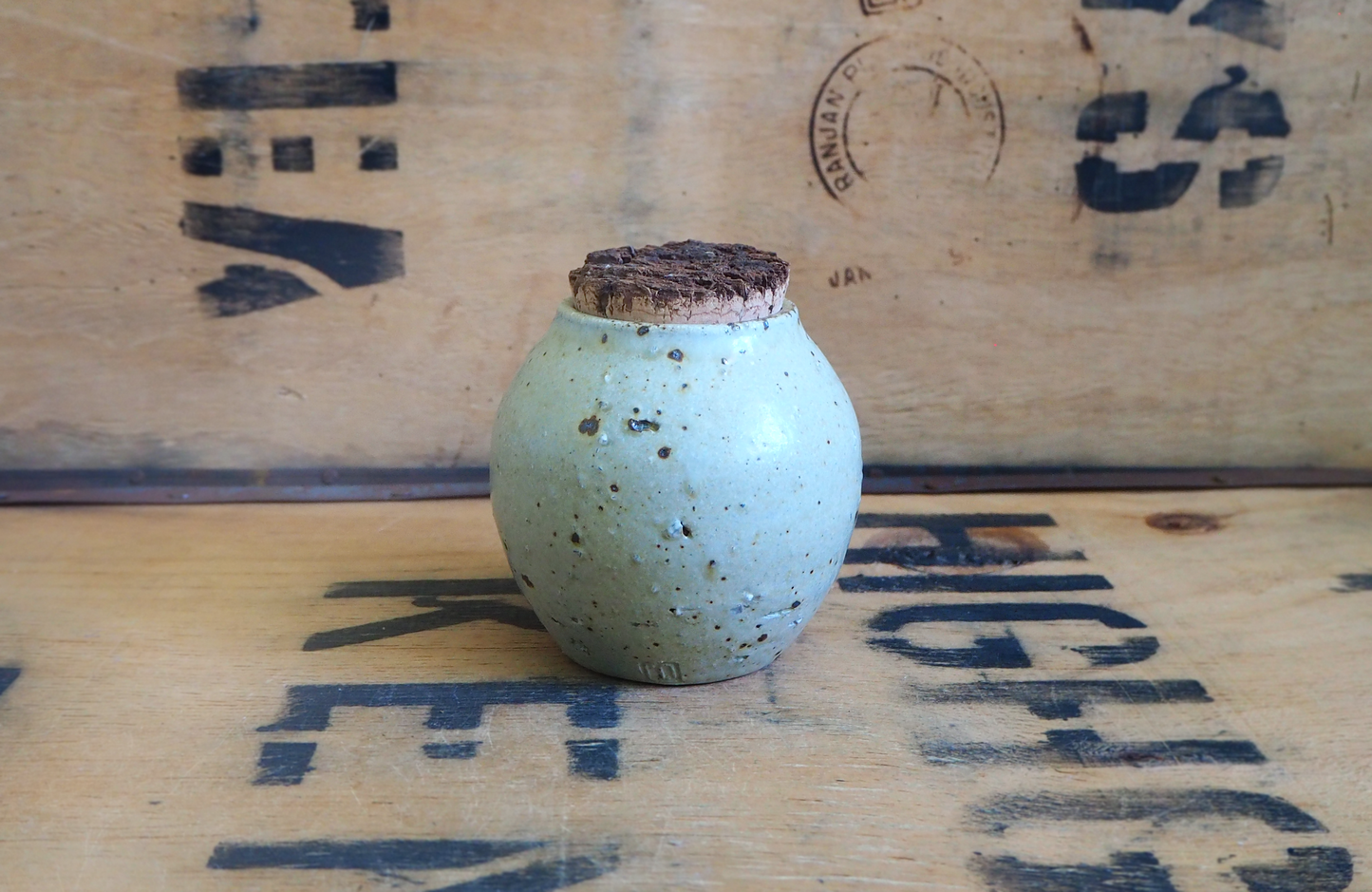 Woodfired Light Ash Tea Jar by Linda Unsworth