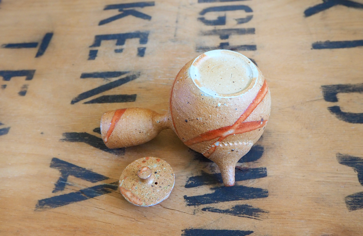 Woodfired Shino Kyusu (4) by Linda Unsworth