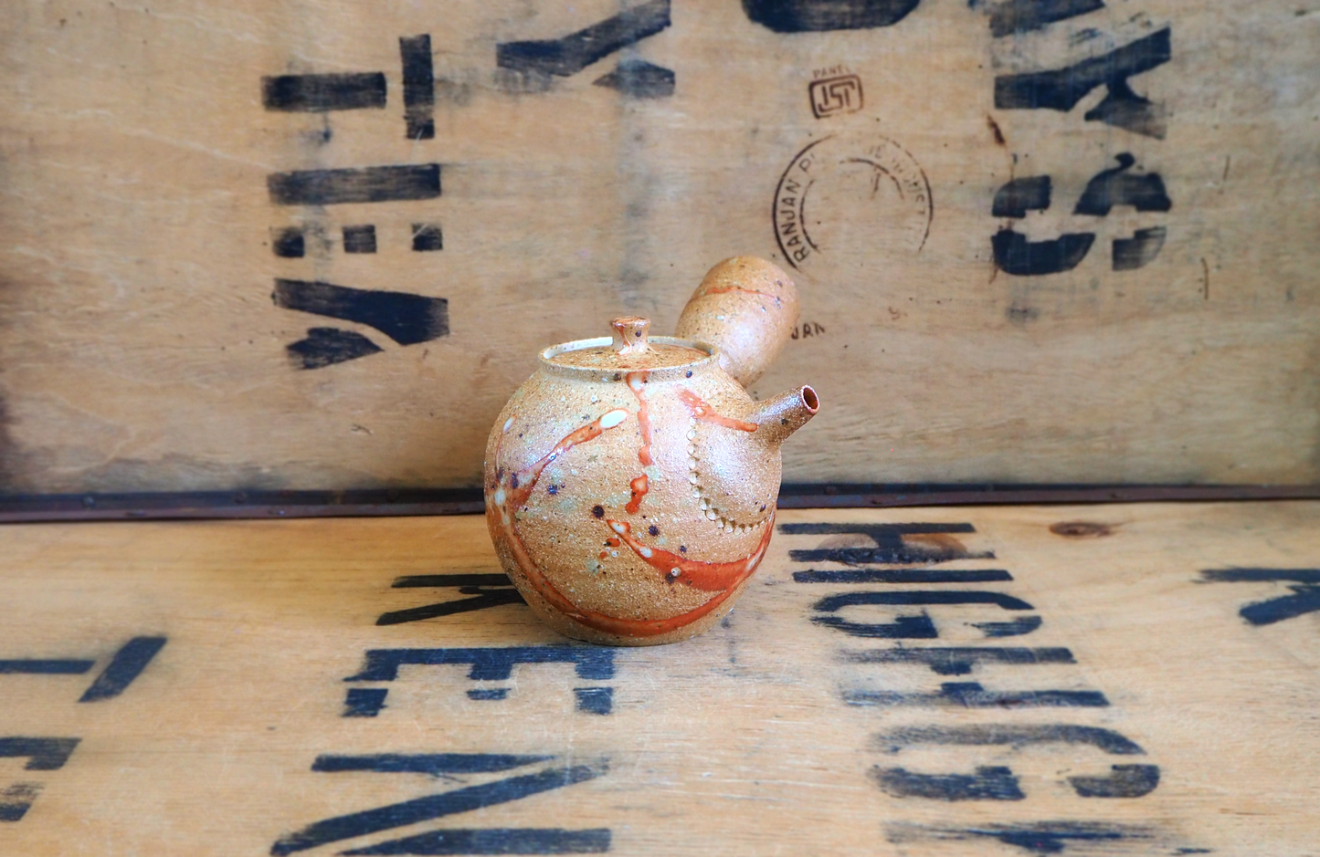 Woodfired Shino Kyusu (4) by Linda Unsworth