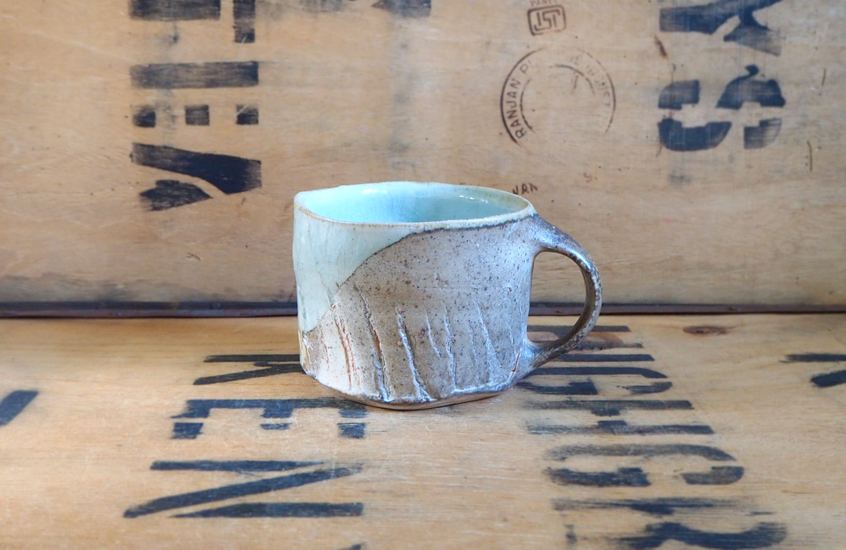 Woodfired Porcelain Large Mug (11) by John Mackenzie