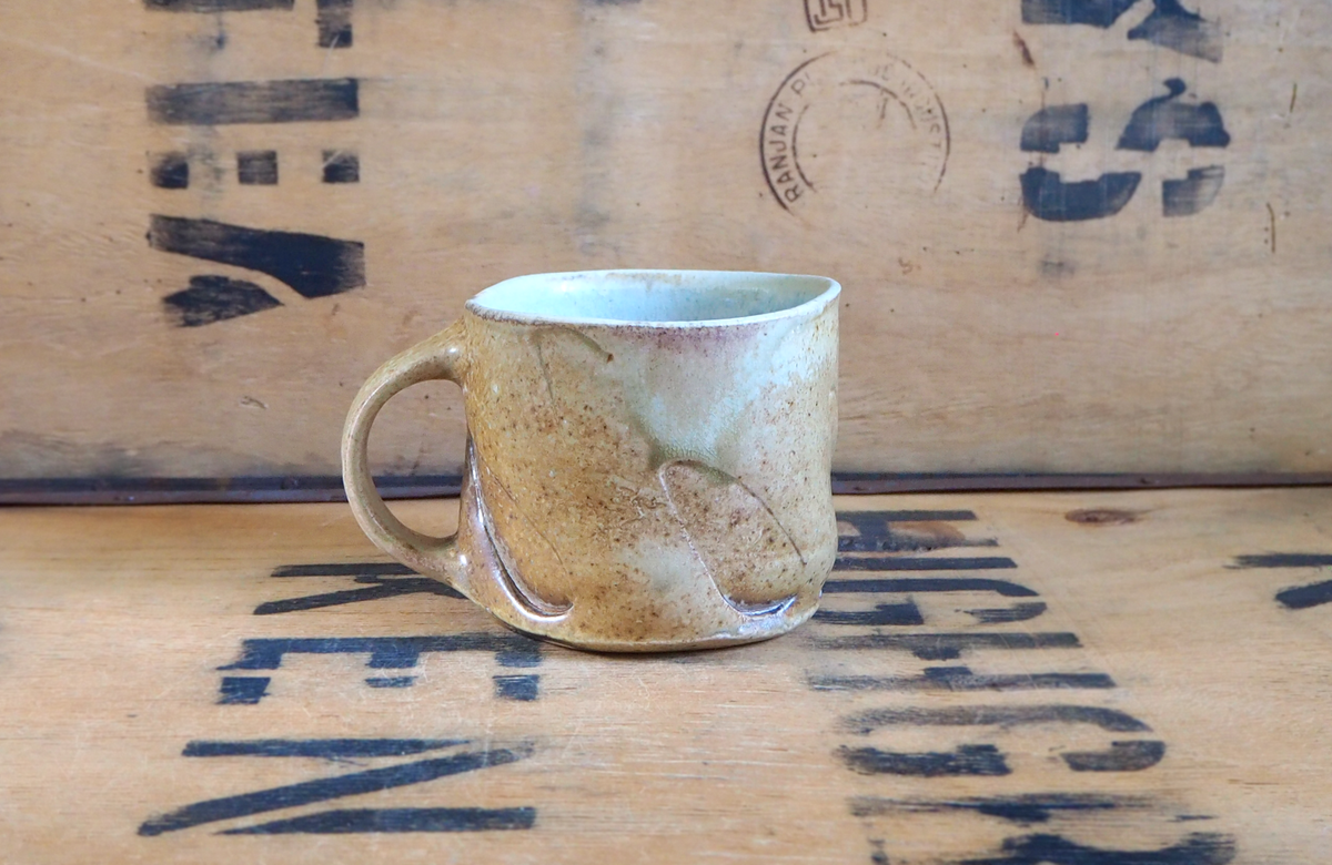 Woodfired Porcelain Large Mug (1) by John Mackenzie