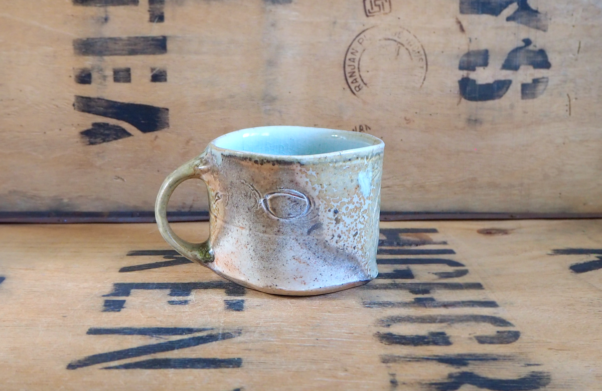 Woodfired Porcelain Large Mug (4) by John Mackenzie