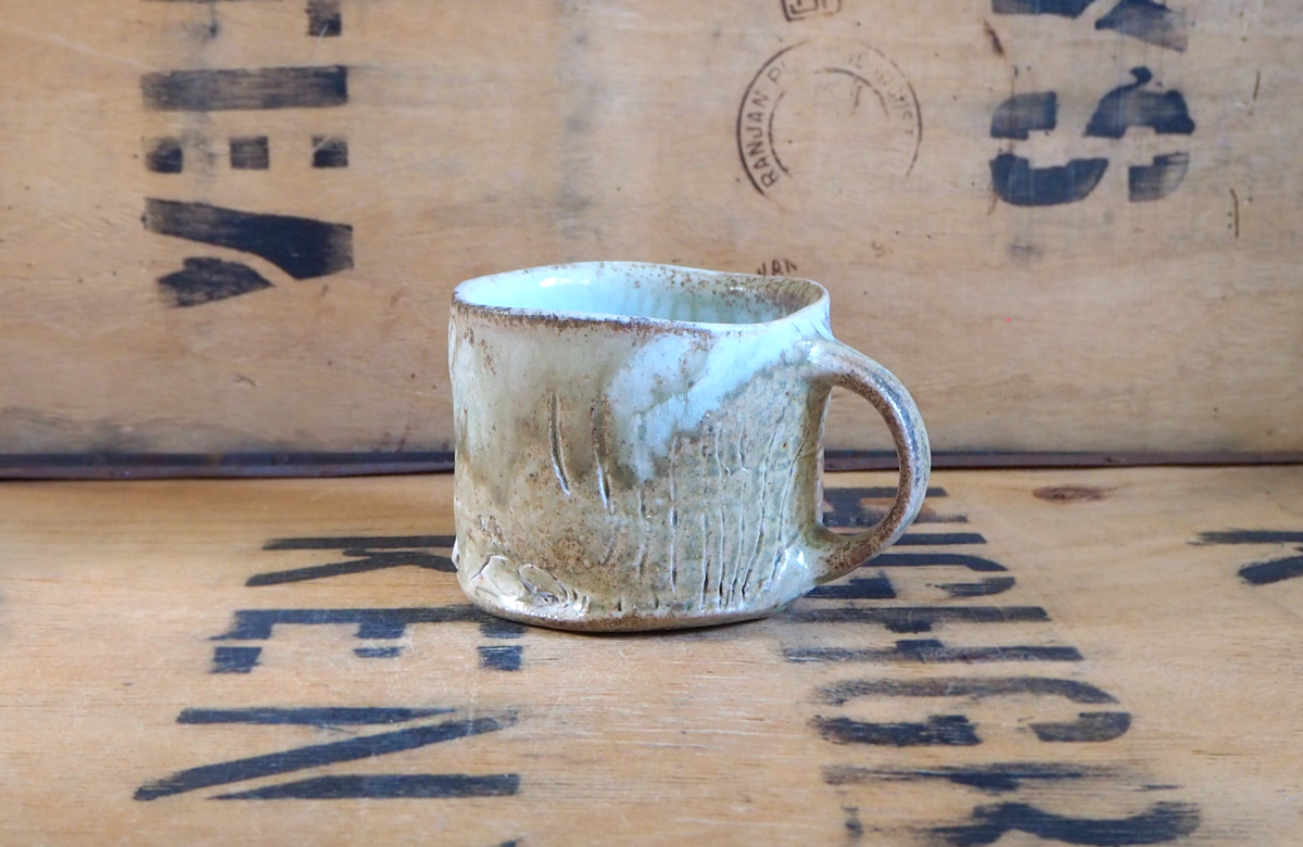 Woodfired Porcelain Large Mug (4) by John Mackenzie