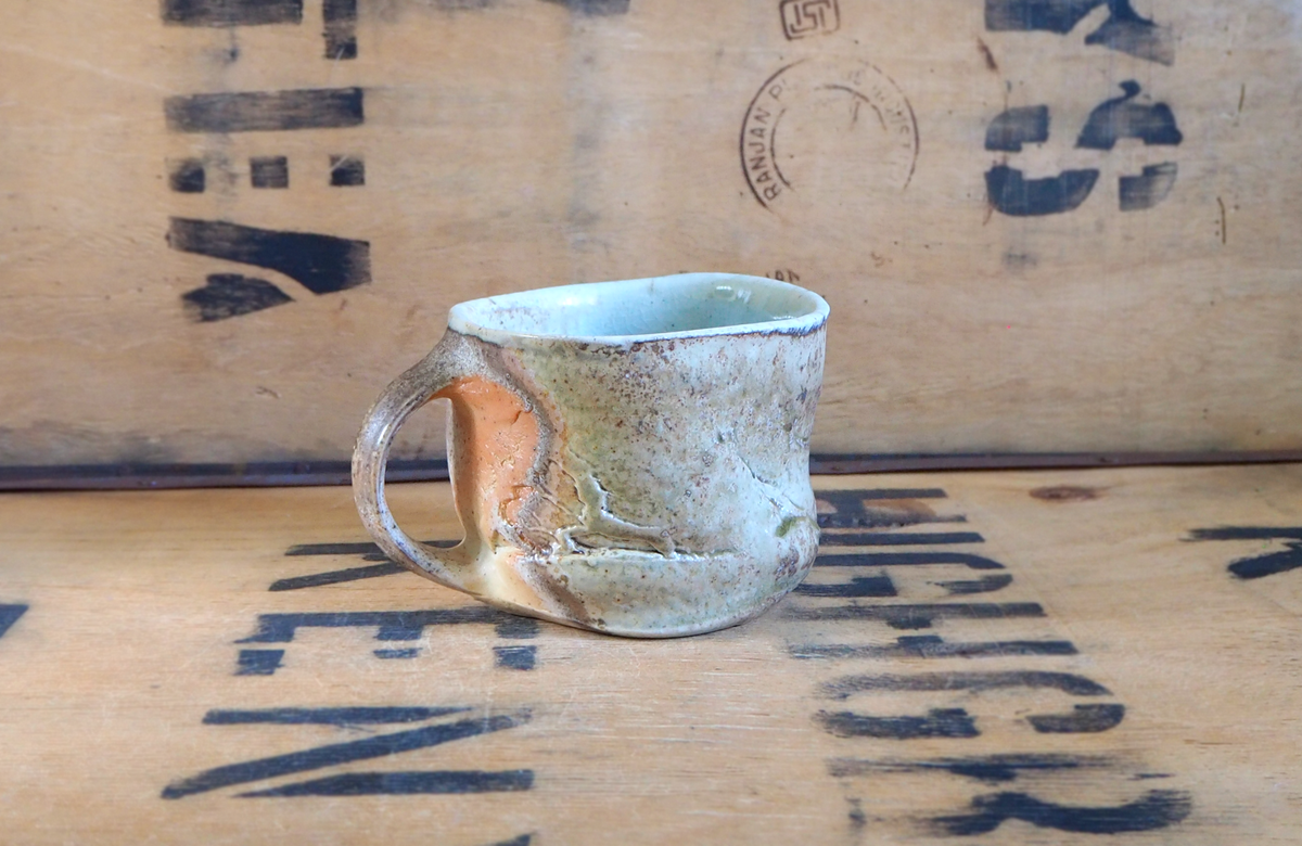 Woodfired Porcelain Large Mug (5) by John Mackenzie