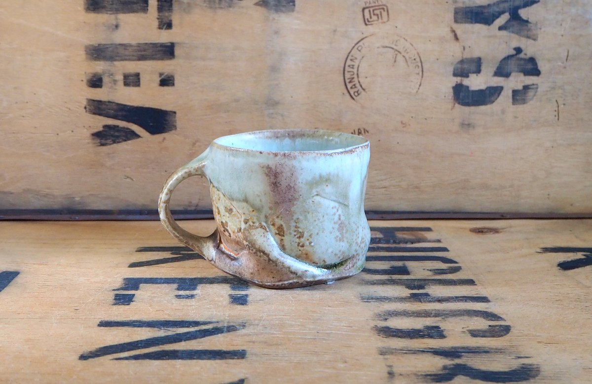 Woodfired Porcelain Large Mug (7) by John Mackenzie