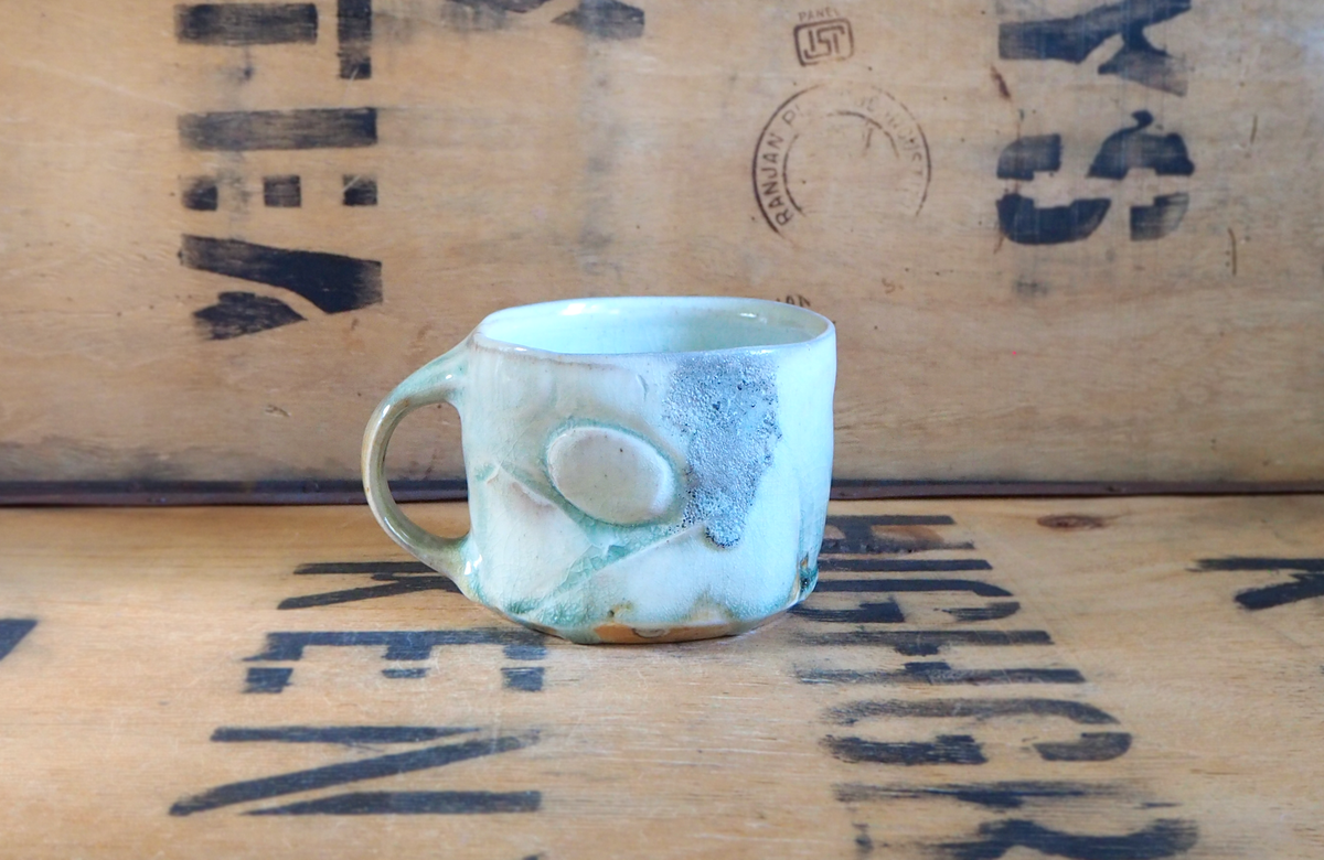 Woodfired Porcelain Large Mug (9) by John Mackenzie