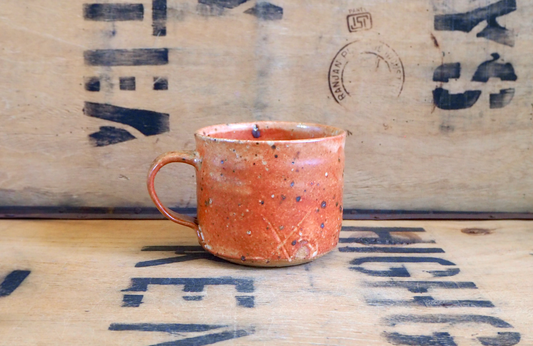 Woodfired Shino Mug by Linda Unsworth