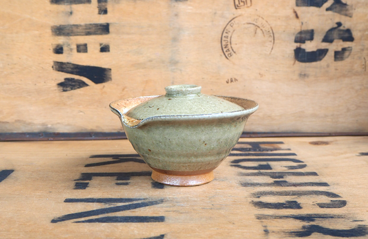 Woodfired Celadon Shiboridashi (1) by Linda Unsworth