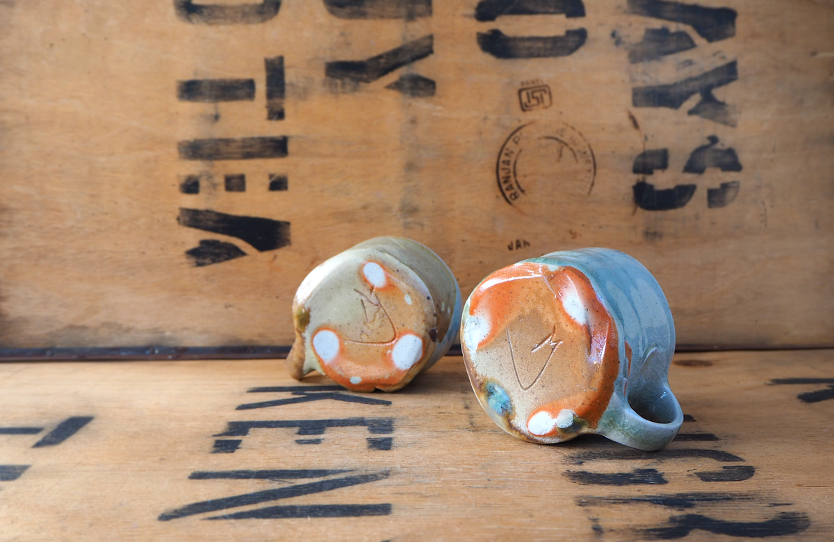 Woodfired Porcelain Small Mug (2) by John Mackenzie