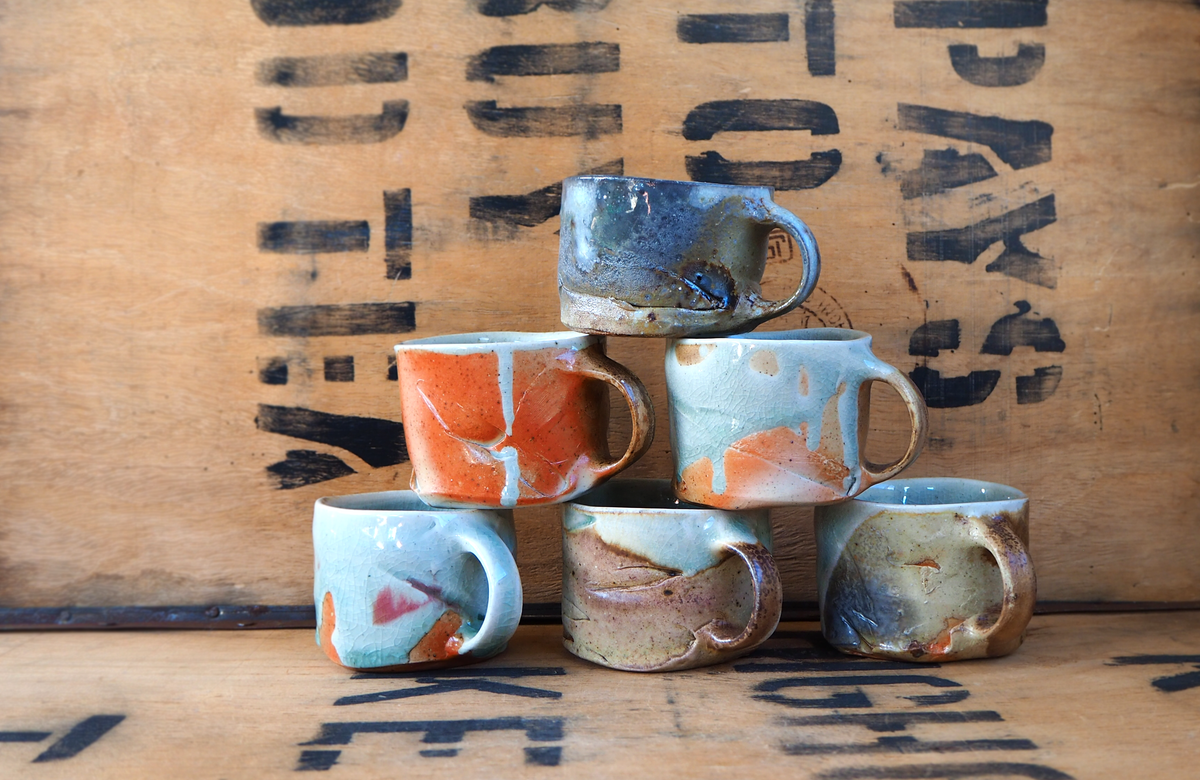 Woodfired Porcelain Small Mug (2) by John Mackenzie