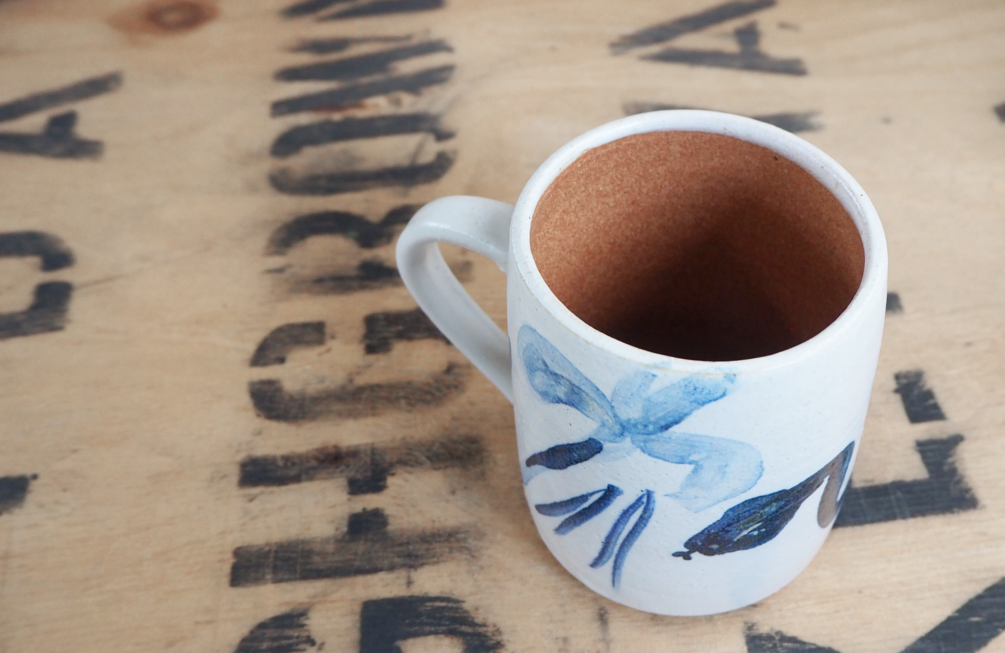 Mug with Snake & Iris by Ella Bua-In