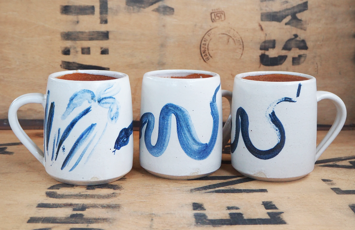 Mug with Snake & Iris by Ella Bua-In