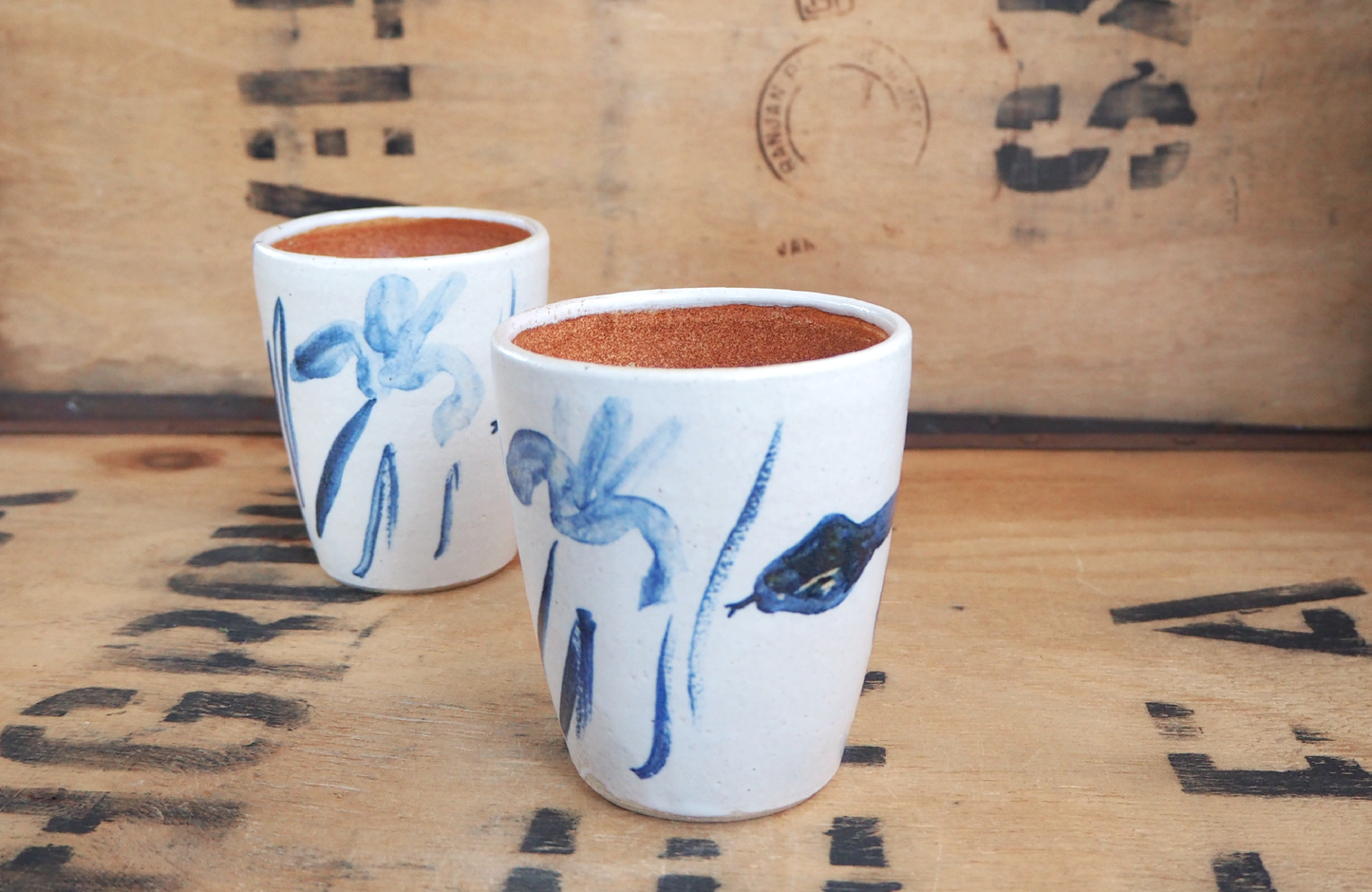 Yunomi with Snake & Iris by Ella Bua-In