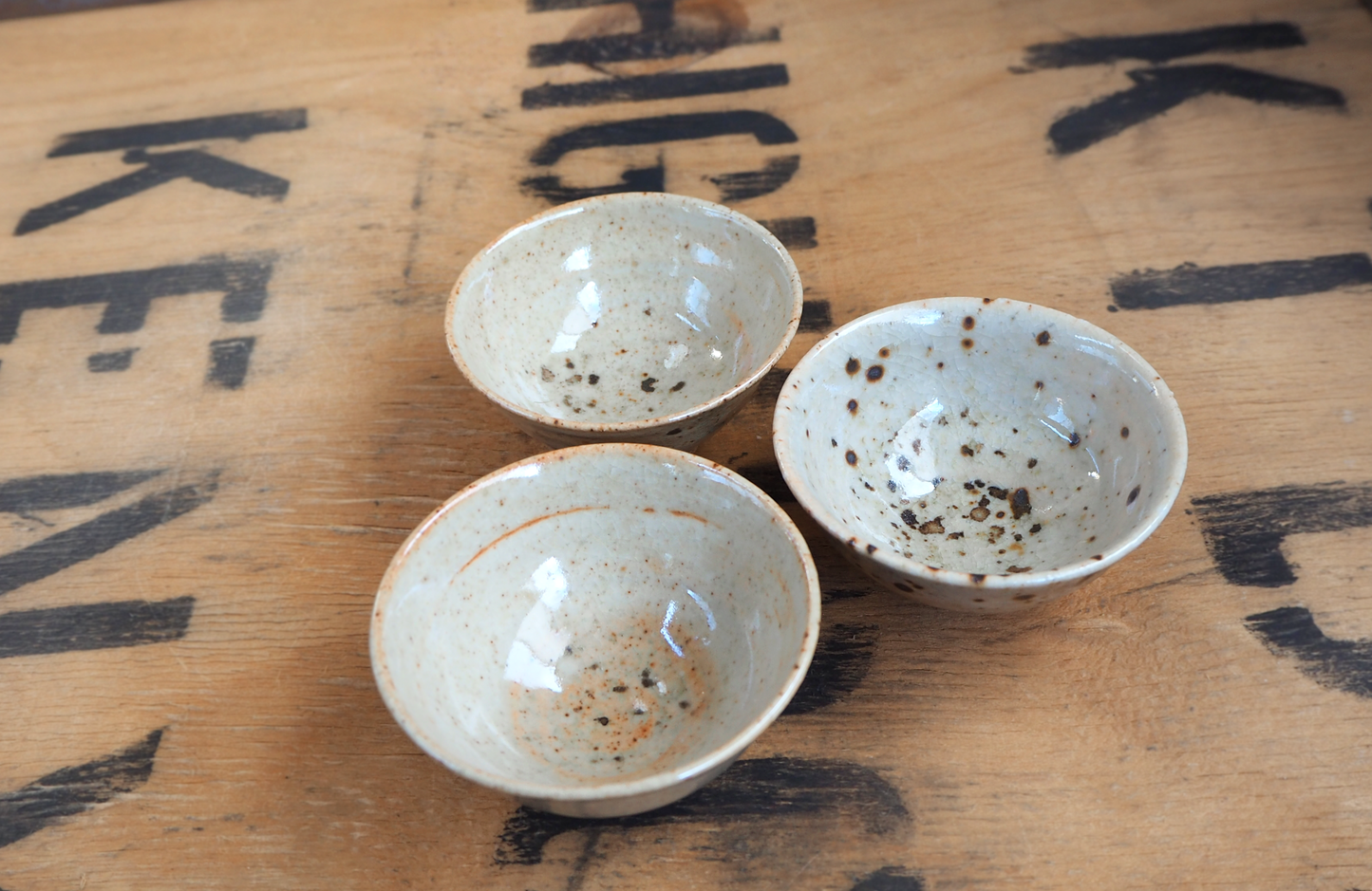 Woodfired Shino Teabowl by Linda Unsworth