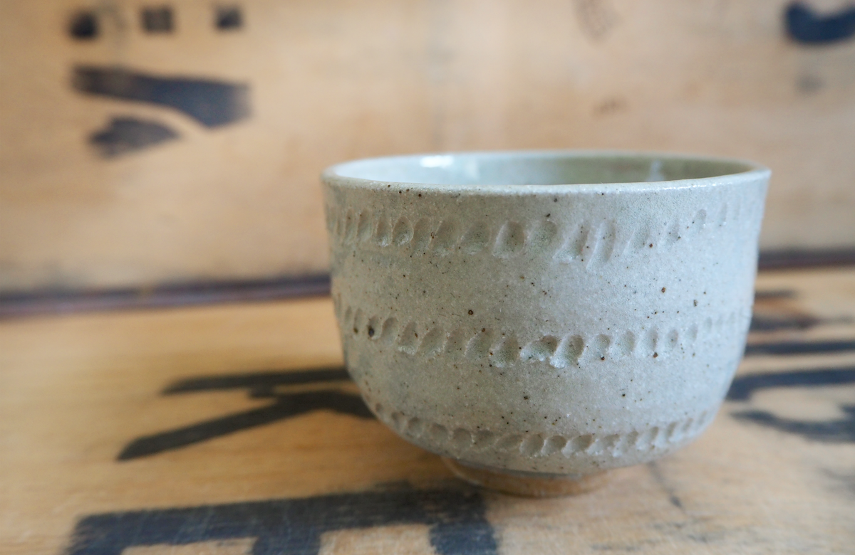 Ash & Celadon Teabowl (4) by Anja Graefe