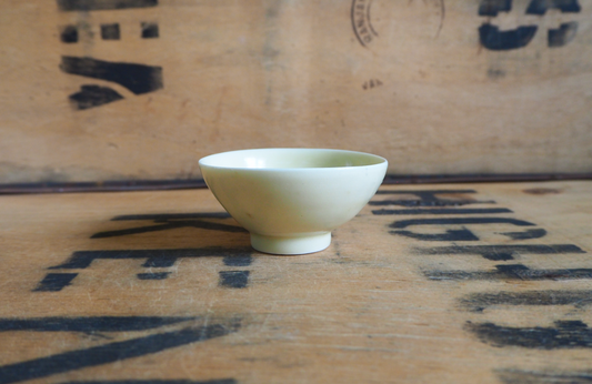 Porcelain 'Marie Antoinette' Celadon Yellow Teabowl (23) by Michel François