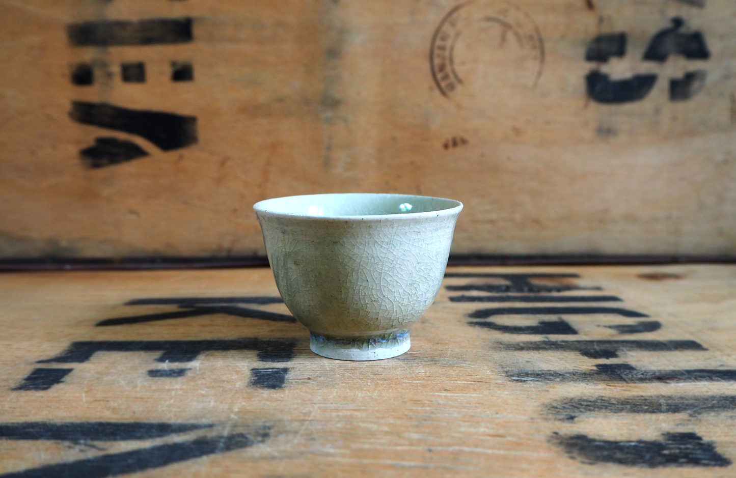 Porcelain Chun Ash Teabowl (27) by Michel François