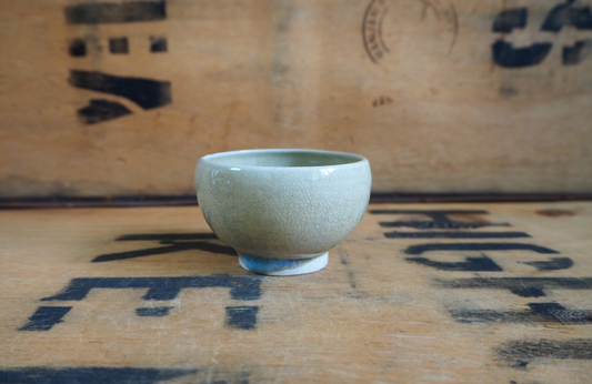 Porcelain Chun Ash Teabowl (37) by Michel François