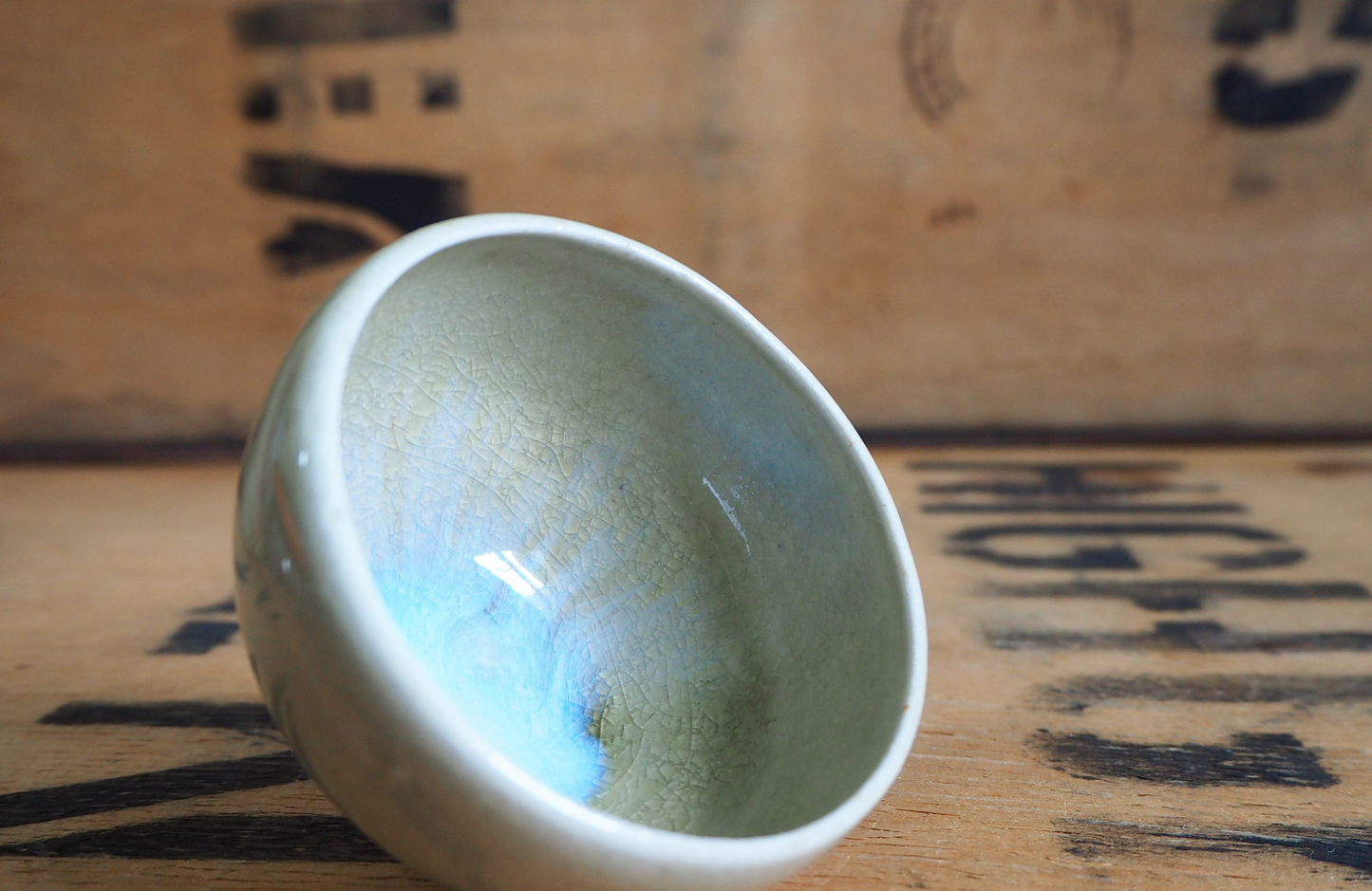 Porcelain Chun Ash Teabowl (37) by Michel François