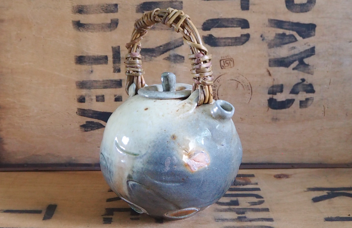 Woodfired Porcelain Moon Teapot by John Mackenzie
